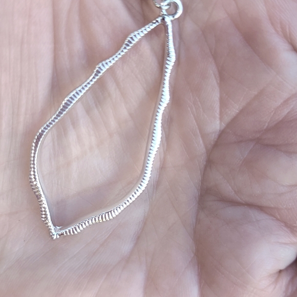 Two Inch Silver-tone Earrings - Picture 5 of 5